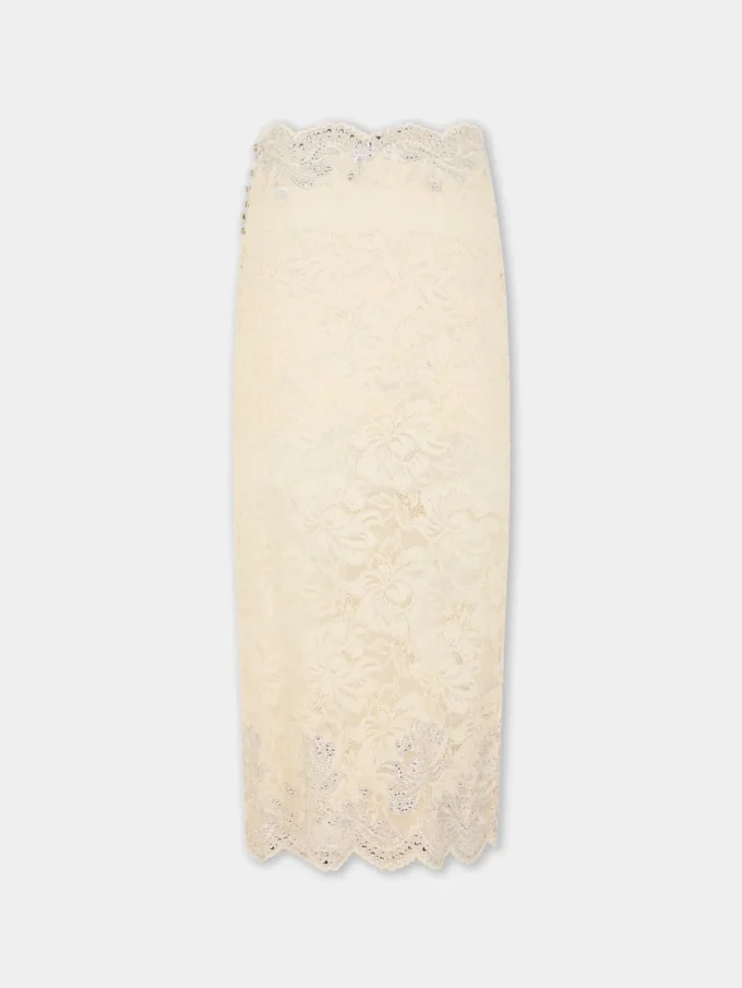 Midi skirt in lace
