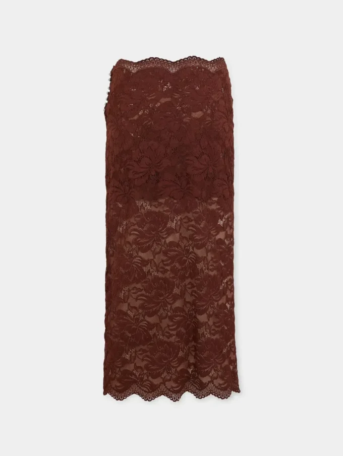 Midi skirt in lace