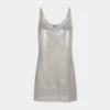 Mini tank top dress in mesh