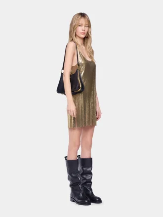 Mini tank top dress in mesh