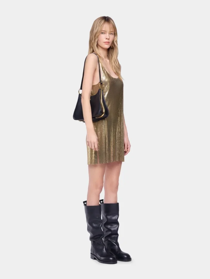 Mini tank top dress in mesh