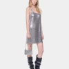 Mini tank top dress in mesh
