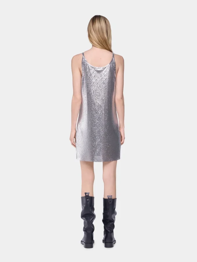 Mini tank top dress in mesh
