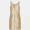 Mini tank top dress in mesh