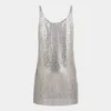 Mini tank top dress in mesh