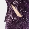 Mock neck sequin top