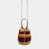 Raffia bucket bag