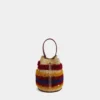 Raffia bucket bag