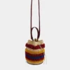 Raffia bucket bag