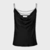 Satin top with thin straps
