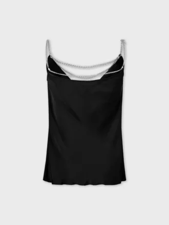 Satin top with thin straps