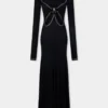 Second-skin long dress in jersey