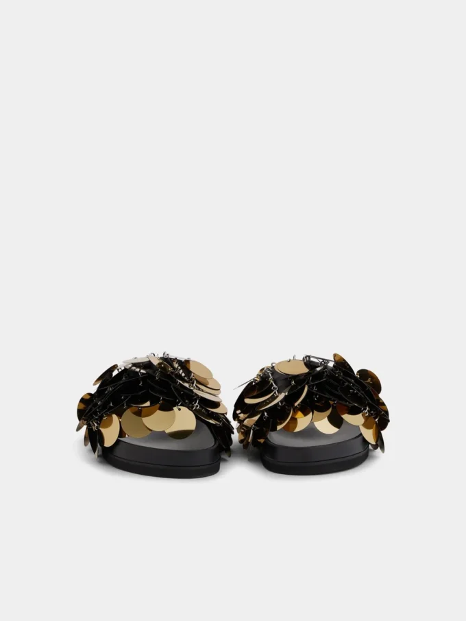 Sequin-embellished slides
