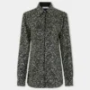 Shirt in crepe with sequin embroidery details
