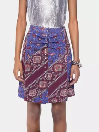 Short circle skirt in jersey
