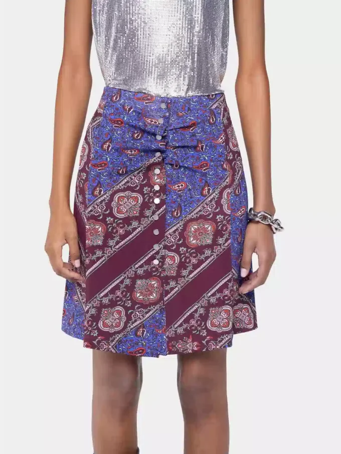 Short circle skirt in jersey