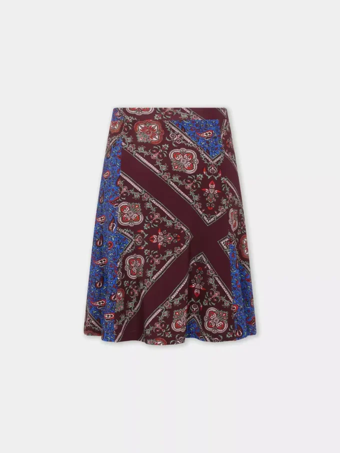 Short circle skirt in jersey