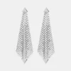 Silver chainmail earrings