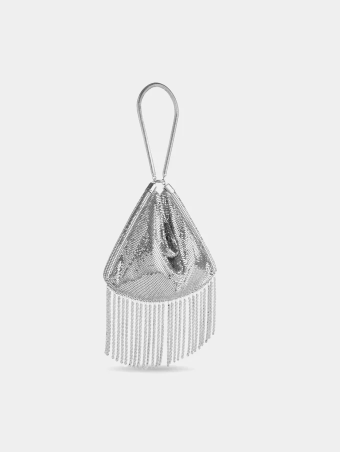 Silver chainmail pocket bag