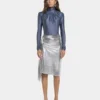 silver draped skirt in chainmail silver draped skirt in chainmail