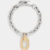 Silver/gold XL link necklace