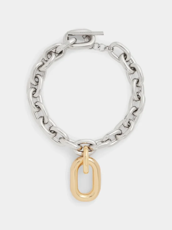 Silver/gold XL link necklace