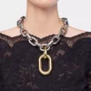 Silver/gold XL link necklace