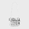Silver sparkle discs nano bag