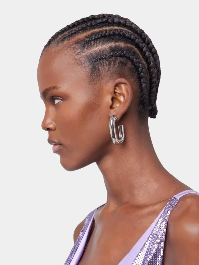 Silver XL Link earrings