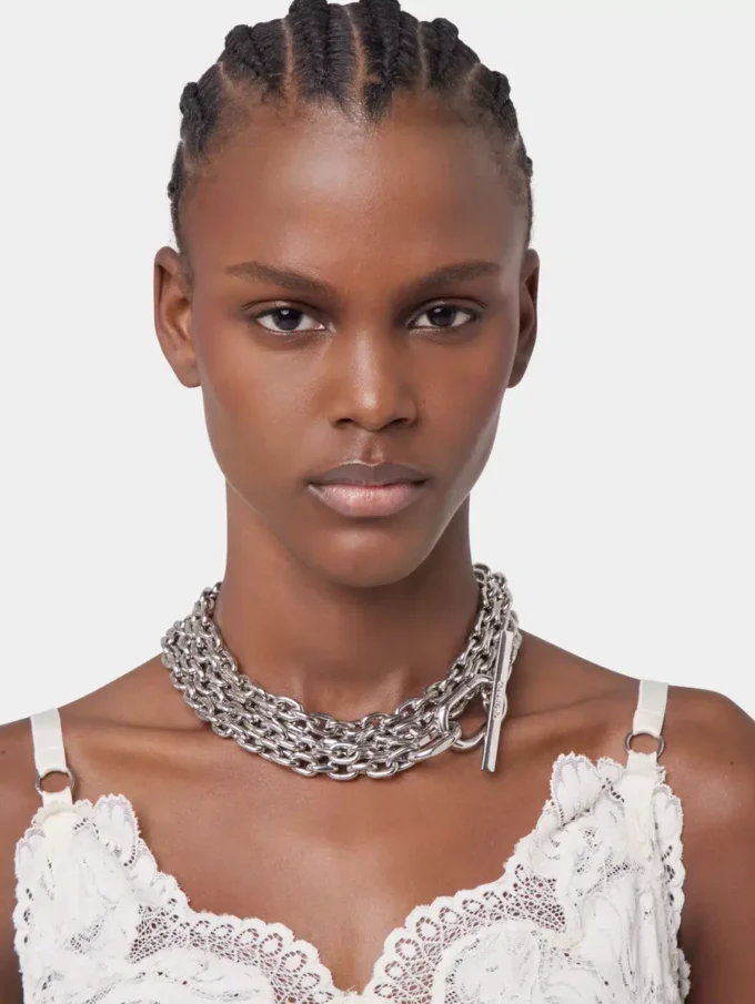 Silver XS link necklace
