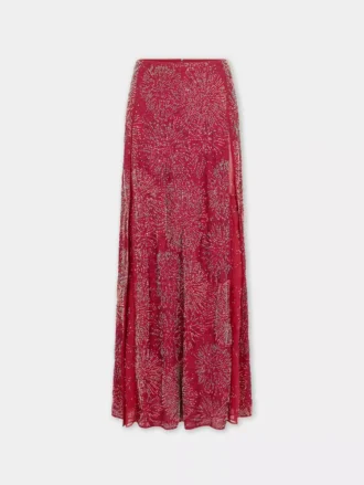 Skirt with pearl embroidery