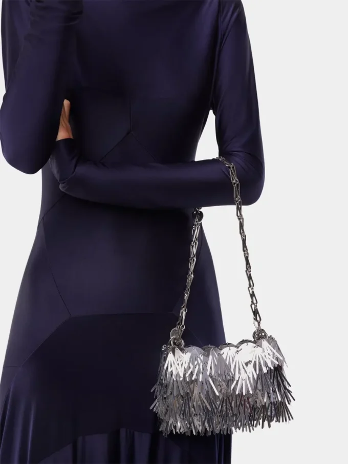 Sparkle nano metallic fur bag