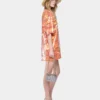 T-shirt mini dress in cotton and sequins