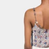 Tank top in printed satin