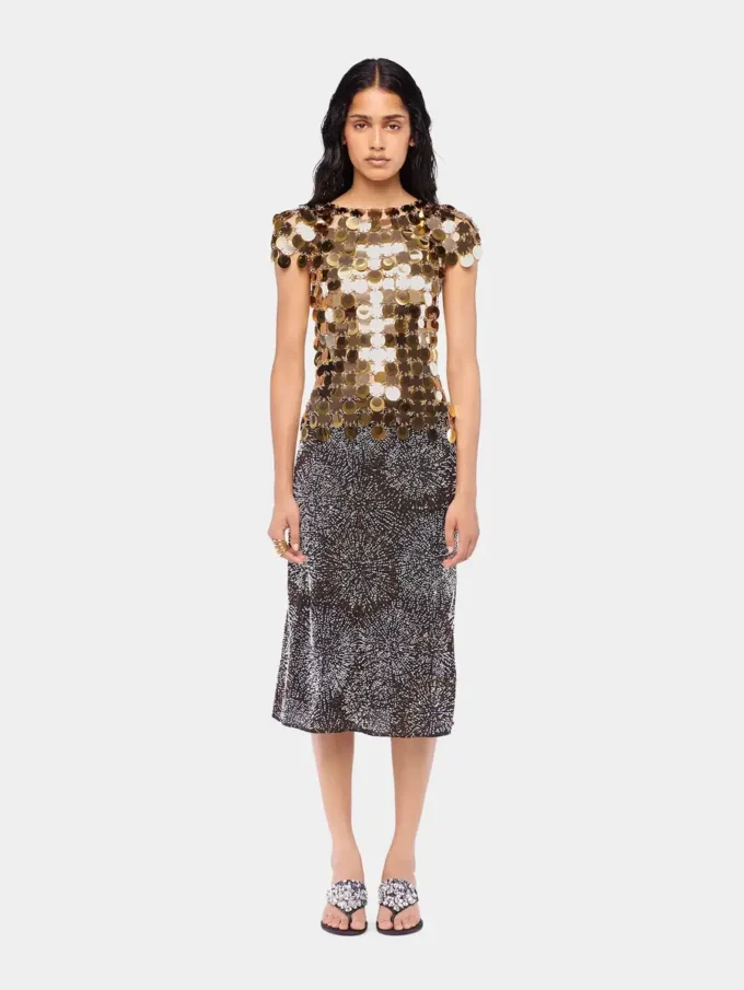 The gold Sparkle disc top The gold Sparkle disc top