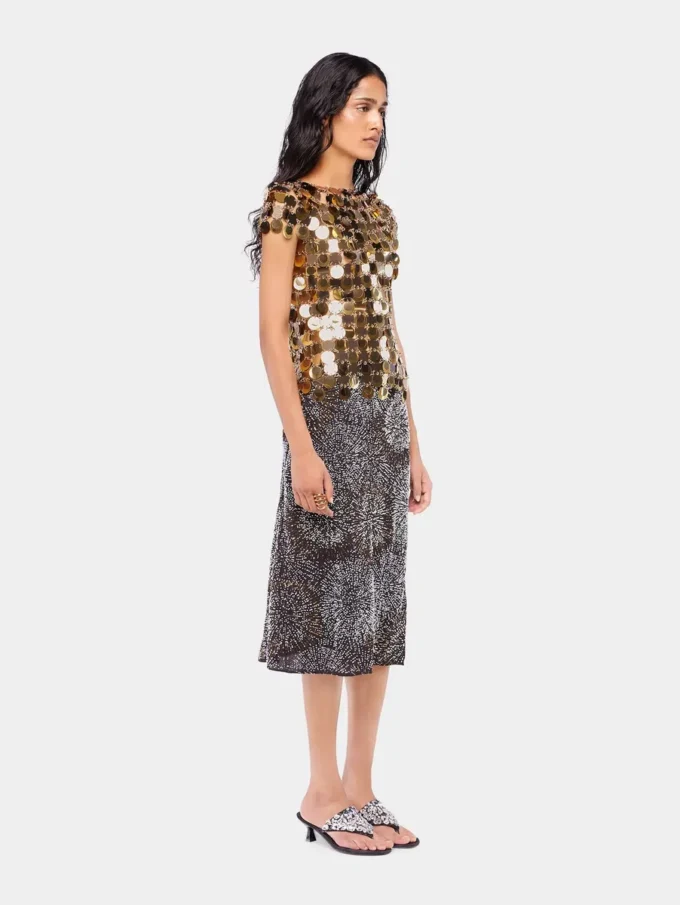The gold Sparkle disc top The gold Sparkle disc top
