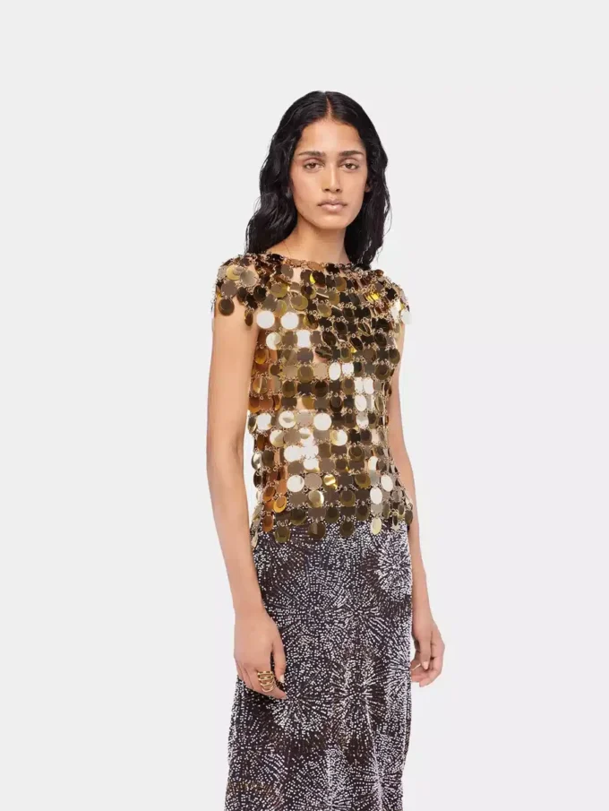 The gold Sparkle disc top The gold Sparkle disc top