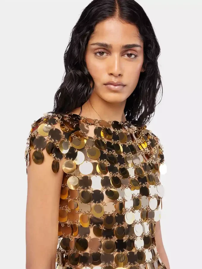 The gold Sparkle disc top The gold Sparkle disc top