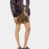 The gold sparkle discs skirt The gold sparkle discs skirt