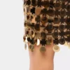 The gold sparkle discs skirt The gold sparkle discs skirt