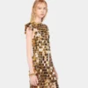 The iconic gold Sparkle disc dress
