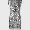 The iconic silver Sparkle disc dress