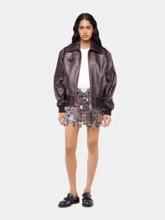 The silver sparkle discs skirt