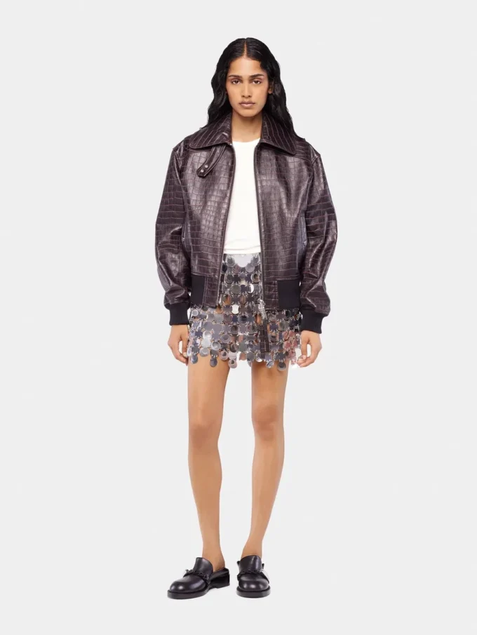 The silver sparkle discs skirt