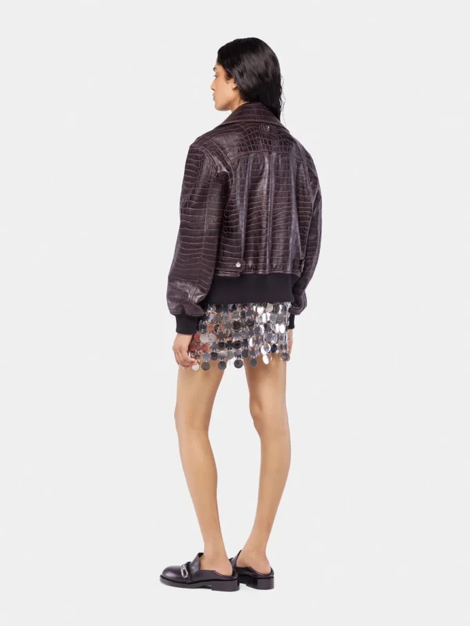 The silver sparkle discs skirt