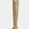 Thigh boots with sequins