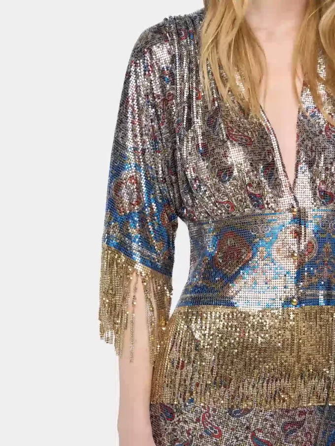 Top in printed mesh