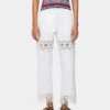 Trousers in denim with embroidery details