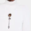 Turtleneck top in brushed knit