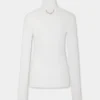 Turtleneck top in brushed knit